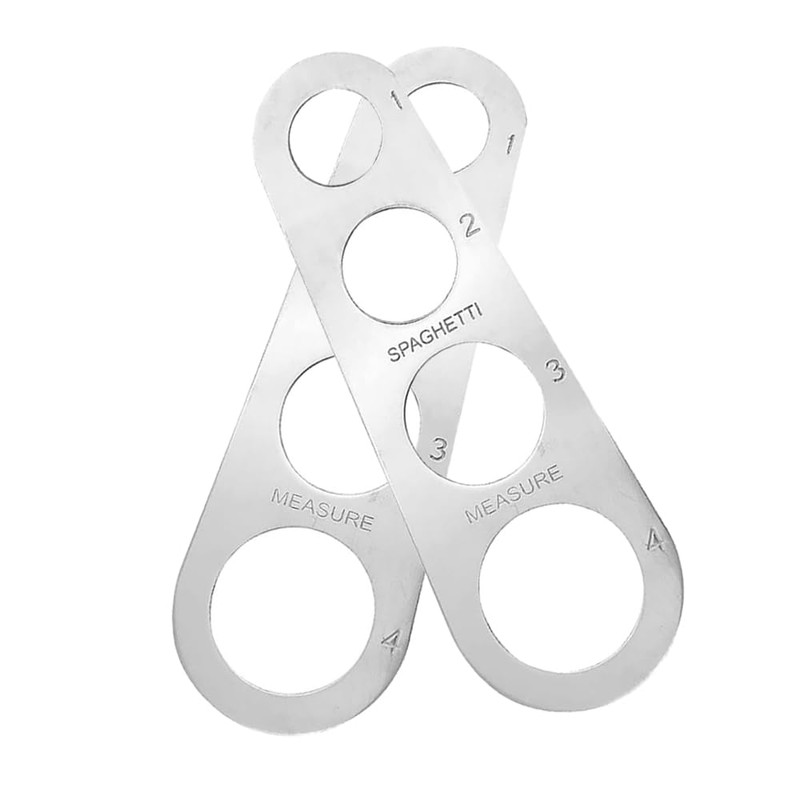 FONGKNOX 2 Pcs Stainless Steel Pasta Measurer with 4 Measuring