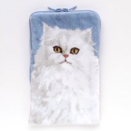 PAUL & JOE ACCESSOIRES 001083-0001-02 Paul & Joe Zippered Towel, Plastic Bottle Case, Gypsy (Blue) Women's Towel, Hand Towel, Approx. 5.1 inches (13 cm)