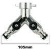 2 Way Splitter with 3/4 Inch Ball Valves for 2