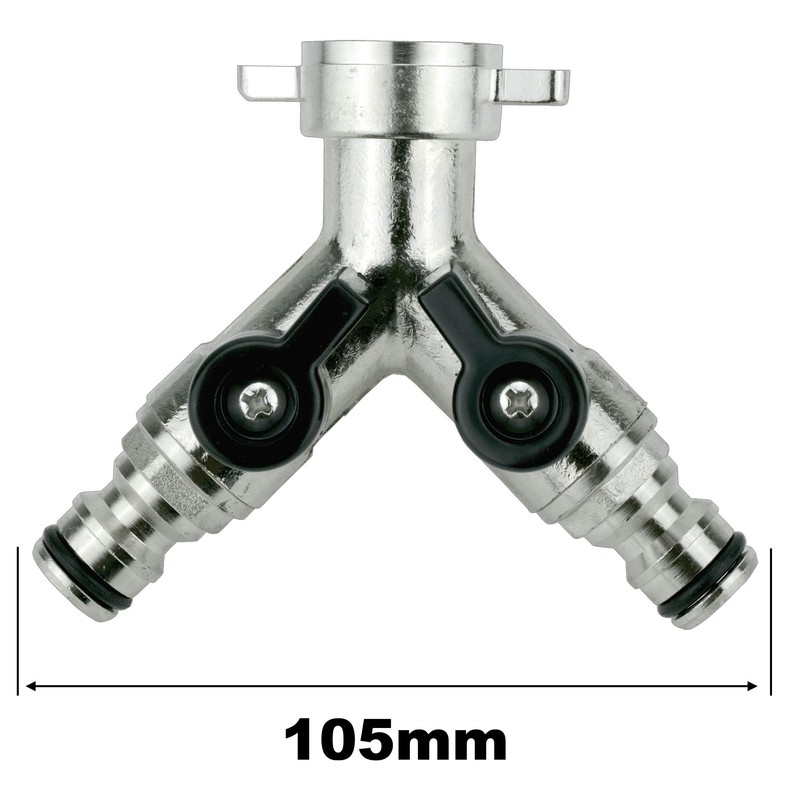 2 Way Splitter with 3/4 Inch Ball Valves for 2