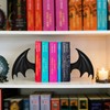 Metal Dragon Wing Bookends – Gothic Fantasy Book Holder Set,