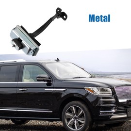 A ABSOPRO Left Right Door Check Stop Strap for Mini Cooper 2008-2013 Metal Black, Silver Tone