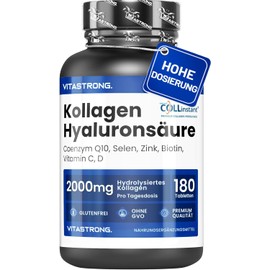 Collagen Hyaluronic Acid Vitastrong – 2000 mg COLLinstant Collagen Capsules with Biotin, Coenzyme Q10, Zinc, Selenium, Vitamin C, Vitamin D – Effective Formula – Premium Quality