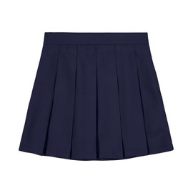 IZOD Girls' School Uniform Pull-on Scooter Skirt with Undershorts, Knit Waistband & Functional Pockets, Wrinkle Resistant, Navy 976, 12