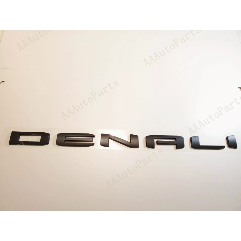 GMC 3PCS Set Matte Black Door Rear DENALI Emblems Fit