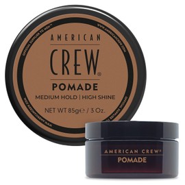 AMERICAN CREW Men's Hair Pomade by American Crew, Like Hair Gel with Medium Hold & High Shine, 3 Oz (Pack of 1)