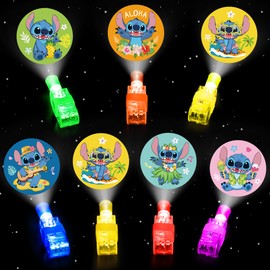 24 Pcs Cartoons Party Favors Finger Lights For Kids, Summer Animated Movies Glow in the Dark Toys Light Up Party Supplies Fun Gifts Bulk for 3 4 5 8 Boys Girls Goodie Bags Stuffers Classroom Prizes