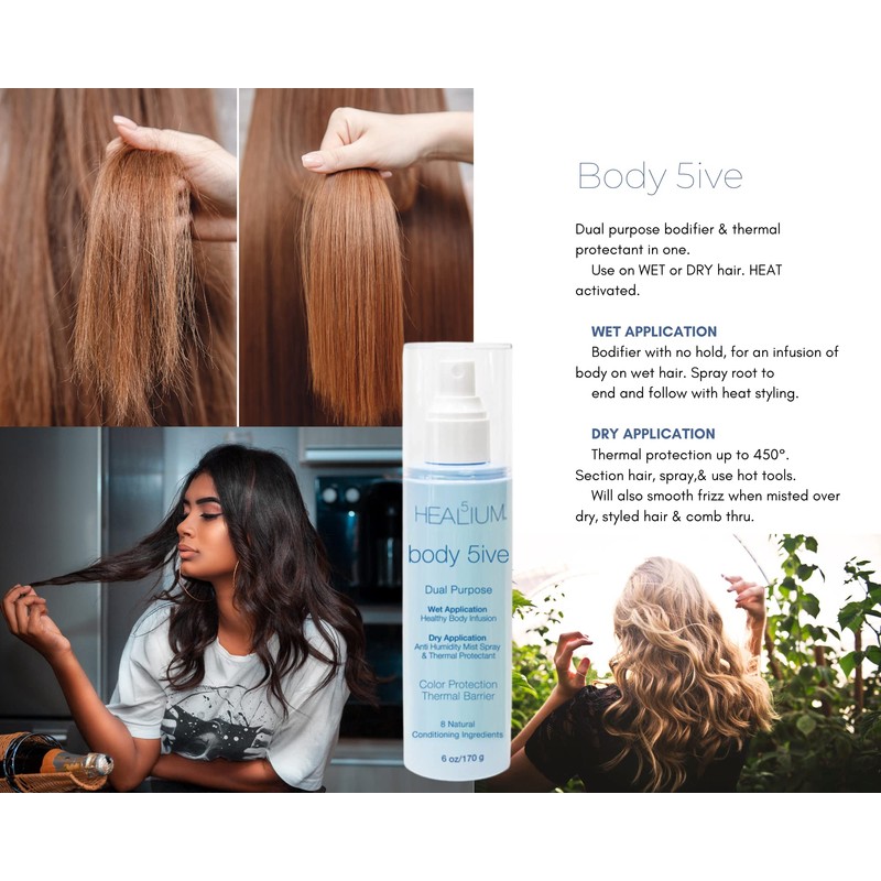 Body 5ive Bodifying Spray for Hair by Healium Hair-Thermal Heat