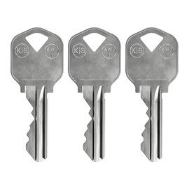 KeySmart Aluminum KW1 AirKey Bulk Keys, 75% Lighter & 2X Stronger Than Brass, Durable & Scratch-Free House Keys (3 Pack, Silver)