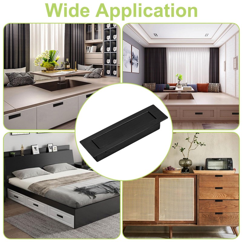 UFURMATE Flush Mount Door Pull, Stainless Steel Pocket Door Handle
