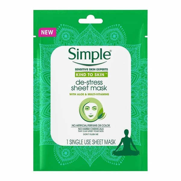 Simple Kind To Skin De-stress Sheet Mask 1 Pc (I0091714)