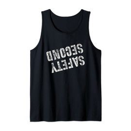 SAFETY SECOND Funny Extreme Teen Sports Crew Street Sled OK Tank Top