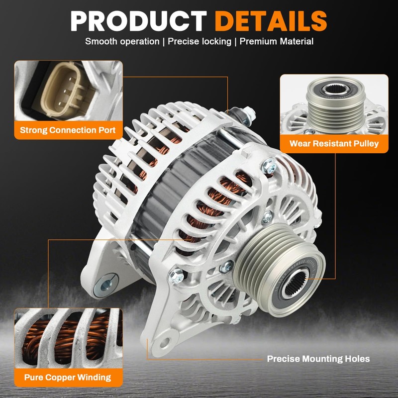 110A High Output Alternator Compatible with 2013 2014 2015 2016