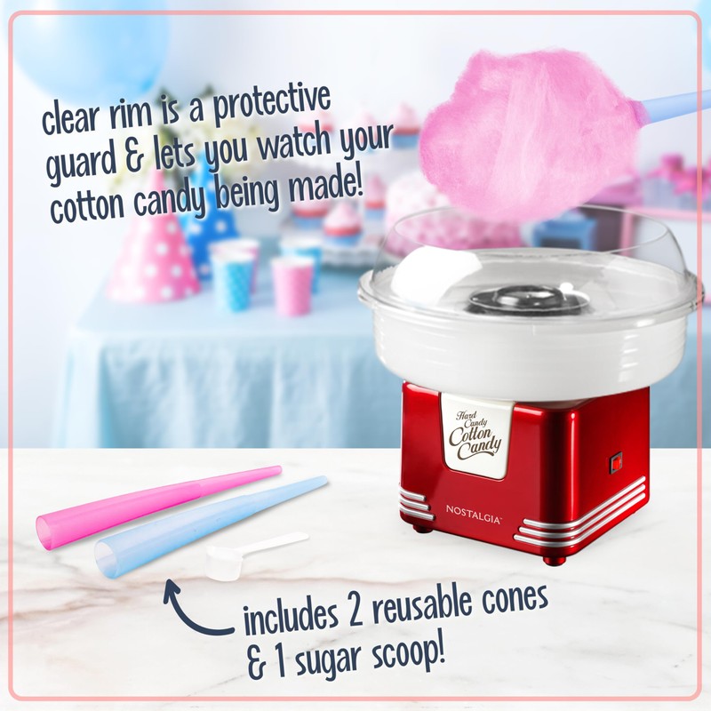 Nostalgia Cotton Candy Machine - Retro Cotton Candy Machine for