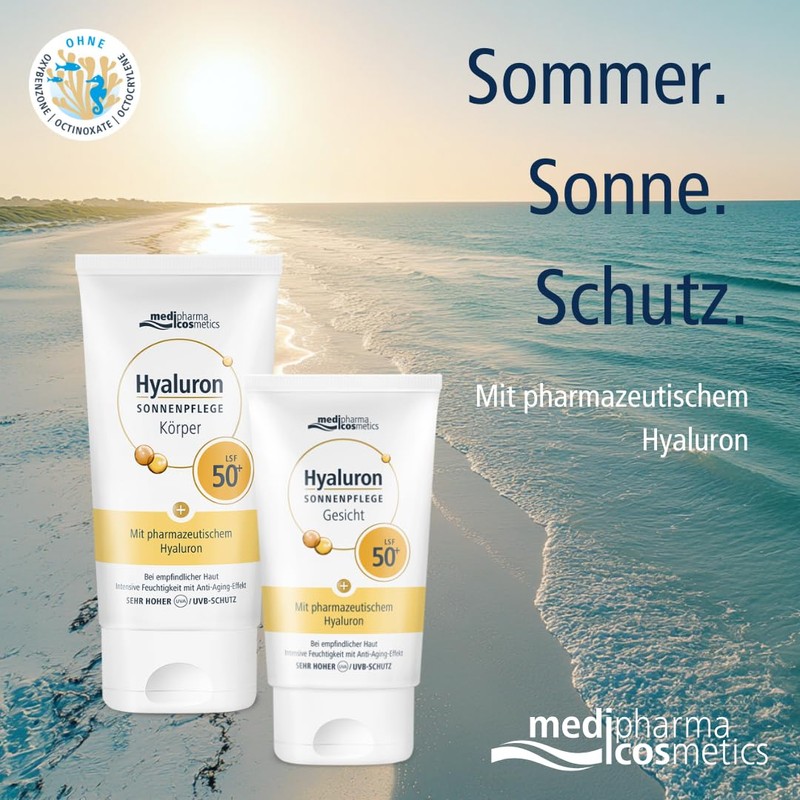 medipharma cosmetics Hyaluronic Sun Care Face Cream SPF 50+ 100