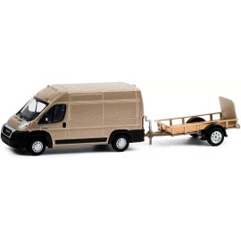 Greenlight 1:64 GreenLight 2019 Ram Promaster 2500 Van w/ Utility Trailer Hitch & Tow 21