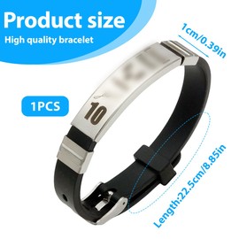 Pack of 1 Easter Gifts Children 5 6 7 8 9 10 11 12 Years Boy, Football Bracelet Boys, Easter Gift Boy Football Gifts for Boys, Leather Bracelet Football Easter Gift (Mes si)