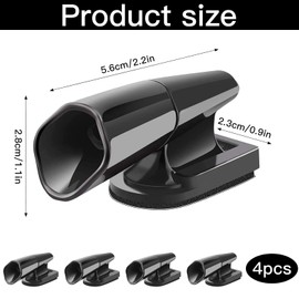 Binnan Wildlife Alarm for Car Ultrasound, Car Deer, Pack of 4 Deer Whistle Warning, Black Ultrasonic Deer Alarm to Prevent Wild Accidents, Car Accessories, Suitable for Cars, Motorcycles