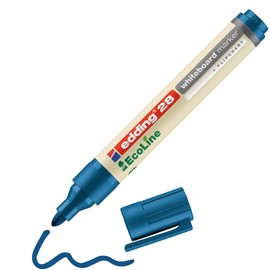 edding 28 Ecoline Whiteboardmarker - blau - 1 Whiteboard Stift - Rundspitze 1,5-3 mm - Boardmarker abwischbar - Whiteboard, Flipchart, Magnettafel, Pinnwand, Memoboard - Sketchnotes - nachfüllbar