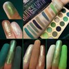 Olive Green Eyeshadow Palette, Black Green Multichrome Eyeshadow for Green