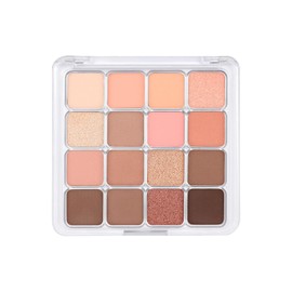 Erinde Paleta de Sombras de Ojos de 16 Colores, Paleta de Sombras de Ojos Mate y Nacarada, Sombra de Ojos Ultra Difuminable y Altamente Pigmentada, Nude Natural, Mezclable, C01#