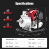 Gasoline Engine Water Pump 4 Stroke 38CC 1200W 1 Inch