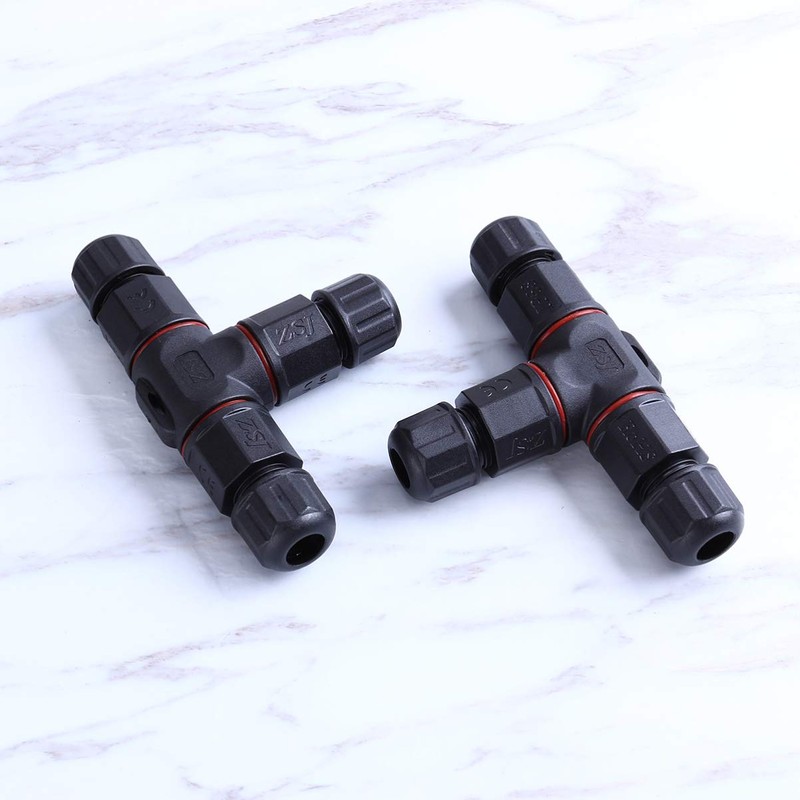 Set of 2 Ounona Waterproof Connector Sleeve T Shape 3
