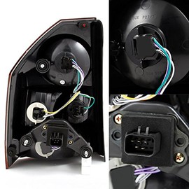 AKKON - For Chrysler 300 Base | Touring Dark Red Tail Lights Driver Left + Passenger Right Replacement Pair Set