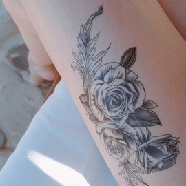 Large Body Tattoo Sticker Henna Tattoo Flower 5ea