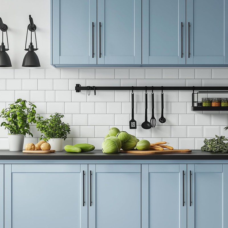 HOME EDIT 5 Pack 256mm Matte Black Kitchen Cabinet Hardware