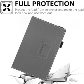 Pudiceva 11 11.5 Inch Android Tablet Case,Slim Folding Stand Cover for 10.5 "10.9" 11" 11.5" and All 10.5"- 11.5" Touchscreen Tablet Case with Stylus Pen Holder,Light Grey