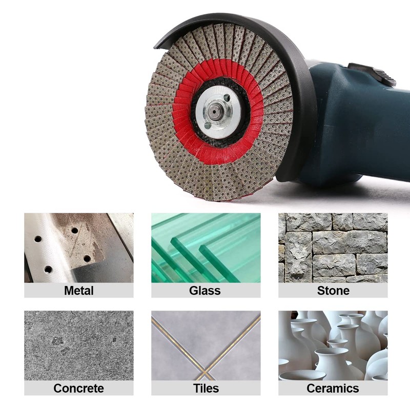 HOMESOM 4" Diamond Whetstone Flap Disc 100mm Angle Grinder Sanding