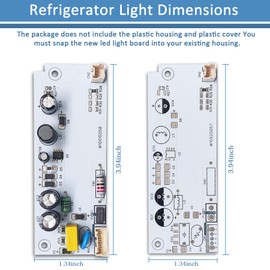 W10515058 1PC and W10515057 2PC Refrigerator LED Light Board Kit Compatible with Whirlpool Kenmore Maytag Refrigerator Freezer Replace WPW10515058 WPW10515057 wrs325fdam04 wrs325fdam02 (No Cover)