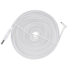 LEFXMOPHY Power Cord for WYZE Cam Pan V3 90 Degree L-Shape Connector 20ft Micro USB Right Angle White Extension Charging Cable