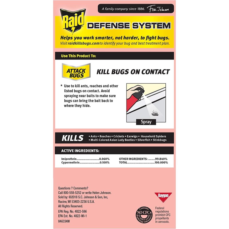 Raid Ant & Roach Killer Lavender 17.5 Ounce (Pack of