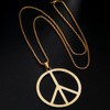 Hippie Style Necklace Metal Hippie Pendant Necklace 1960s 1970s Hippie
