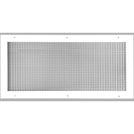 HVAC Premium 12" x 30" or 30" x 12" Cube Core Eggcrate Return Air Grille - Aluminum Rust Proof - HVAC Vent Duct Cover - White [Outer Dimensions: 13.75 X 31.75]