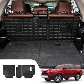 Dattumar Back Seat Cover Compatible with 2010-2024 Toyota 4 Runner 7 Seat Kick Mats TPE All Weather Back Seat Cover Protector 2023 4Runner 7-Seater Accessories (2nd Row Backrest Mats)