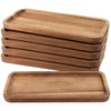 FUNSUEI 11.8 x 5.1 Inches Set of 6 Wooden Serving