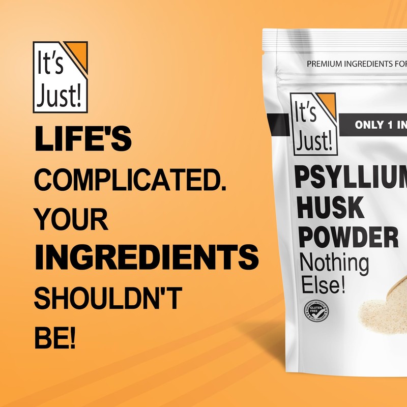 It's Just! - Psyllium Husk Powder, Easy Mixing Dietary Fiber,
