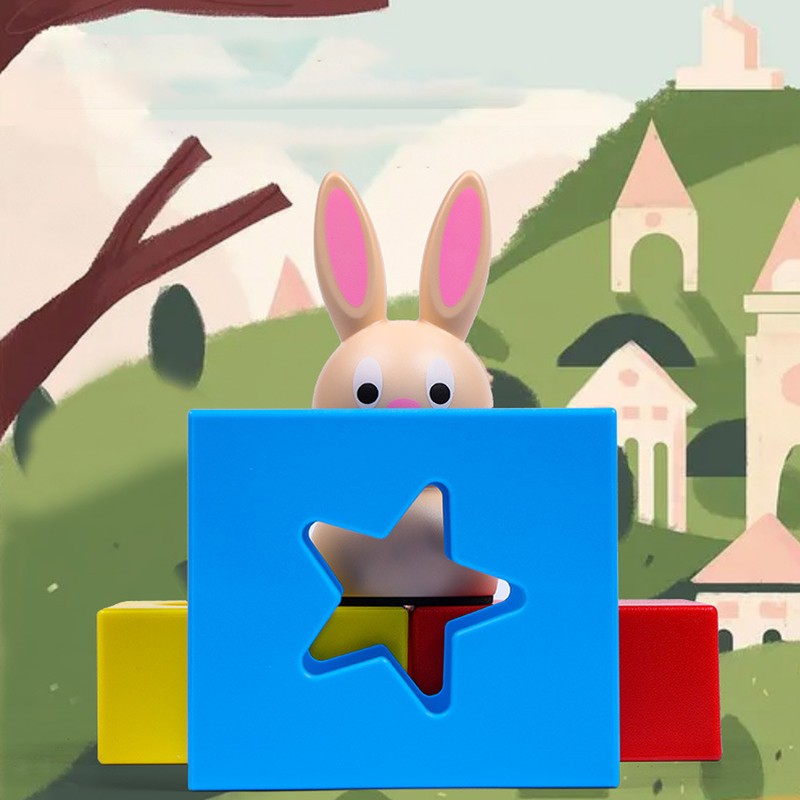 Kids Bunny Puzzle Building Toys Improve Imagination Bright Color Funny