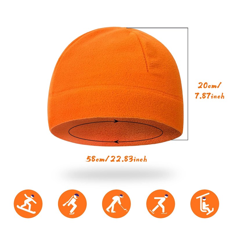 Beanie Hunting Hat Orange Hunter Hat Fits Under Motorcycle Helmets