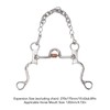 120mm Horse Mouth Snaffle with Chain Stainless Steel Horse Bit