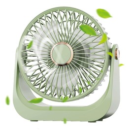 CIBAIL Air Circulator Fan - Super Quiet & Powerful, 3-Speed Adjustable, 360° Tilt, Portable Mini Table Fan for Office/Home/Car/Travel, Detachable Cover(green, Charging model)