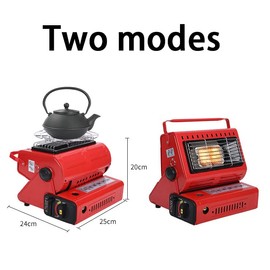 Topteng Portable 2IN1 Home Camping Butane Heater Emergency Butane Heater Double Coherent Heat Source Survival Tools, Stainless Steel