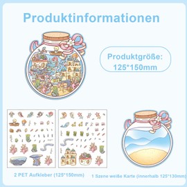 Pack of 8 3D Stickers, 3D Sticker Scene, DIY 3D House Stickers, Tweezers, 3D Sticker Maker, Sticker 3D, Fun 3D Sticker Scene, DIY Miniature Scene Sticker, Cute Cartoon 3D Sticker Scene