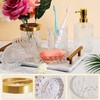 5Pcs Glass Bathroom Accessories Complete Set, Lotion Dispenser, Soap Dish,