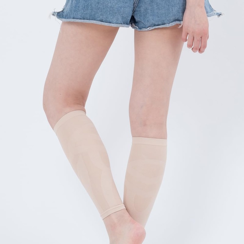 【EXIO】ふくらはぎ サポーター レディース むくみ 着圧ソックス だるい 立ち仕事 寝る時 程よい着圧感 2枚組