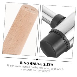 DOITOOL 1Set Lightweight Ring Adjuster Set with Rubber Hammer Portable Mandrel Stick for Jewelry Repair Shaping for DIY Beginners Professionals for Ring Sizing