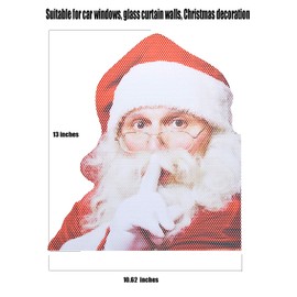 Entendy Fashion Ride with 3D Santa Claus Car Window Sticker Funny Stickers Decal Decoration PVC Material Easy Remove Visible Inside Automobile-Left01